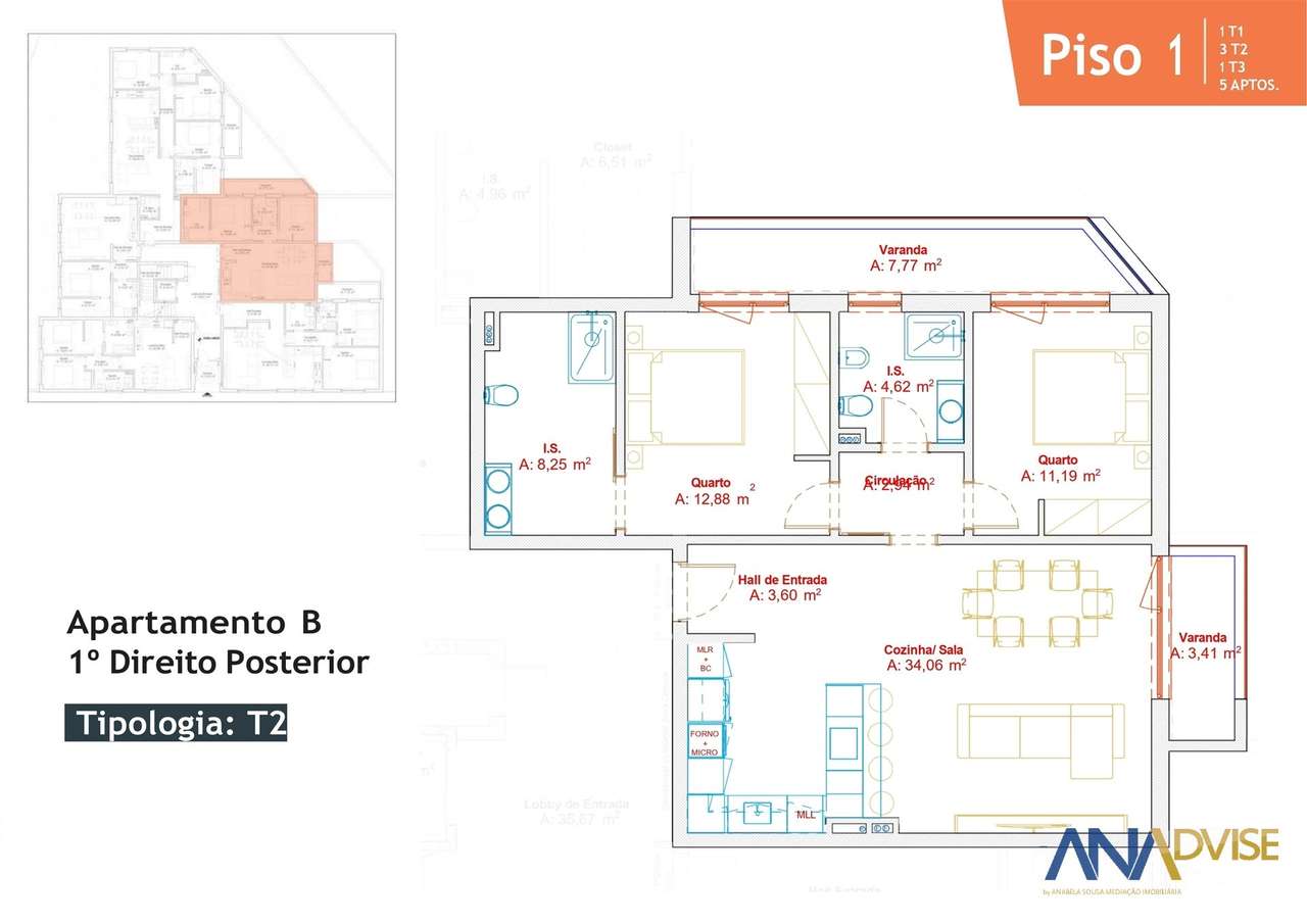 Apartamento T2 Venda - Grande imagem: 5/6