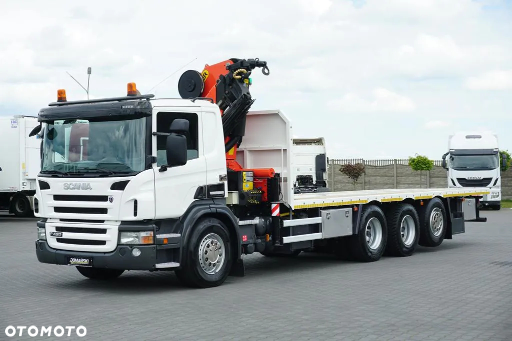 Scania / P 420  / 8 X 4 / TRIDEM / SKRZYNIOWY + HDS / PALFINGER PK 26002 /  WYS. 12 M / DŁ. 8 M - 2