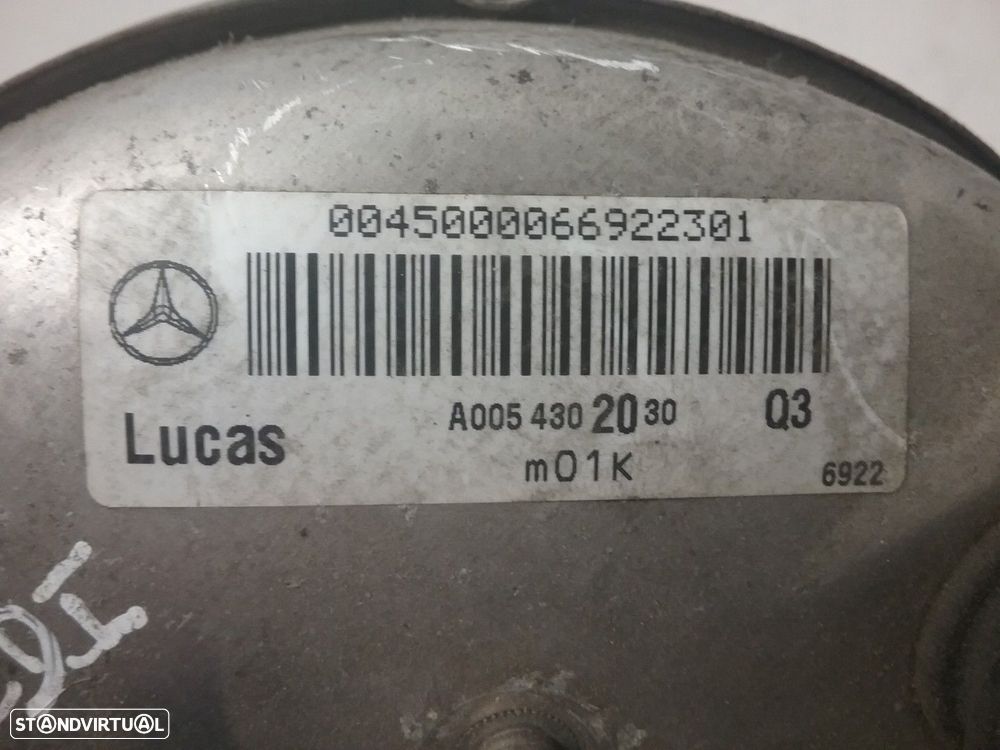 Servo freio MERCEDES-BENZ A-CLASS (W168) A 160 CDI 1998 - 2001 REF. A005 430 203... - 3
