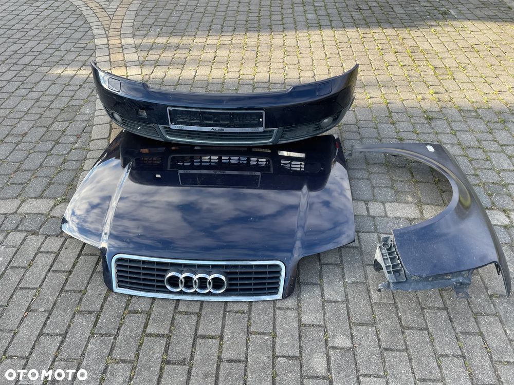 MASKA POKRYWA SILNIKA GRILL błotnik zderzak przód xenon LZ5L AUDI A4 B6