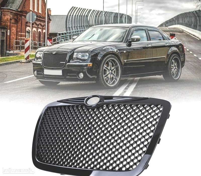 GRELHA CHRYSLER 300C 04-11 LOOK BENTLEY PRETO BRILHANTE - 1