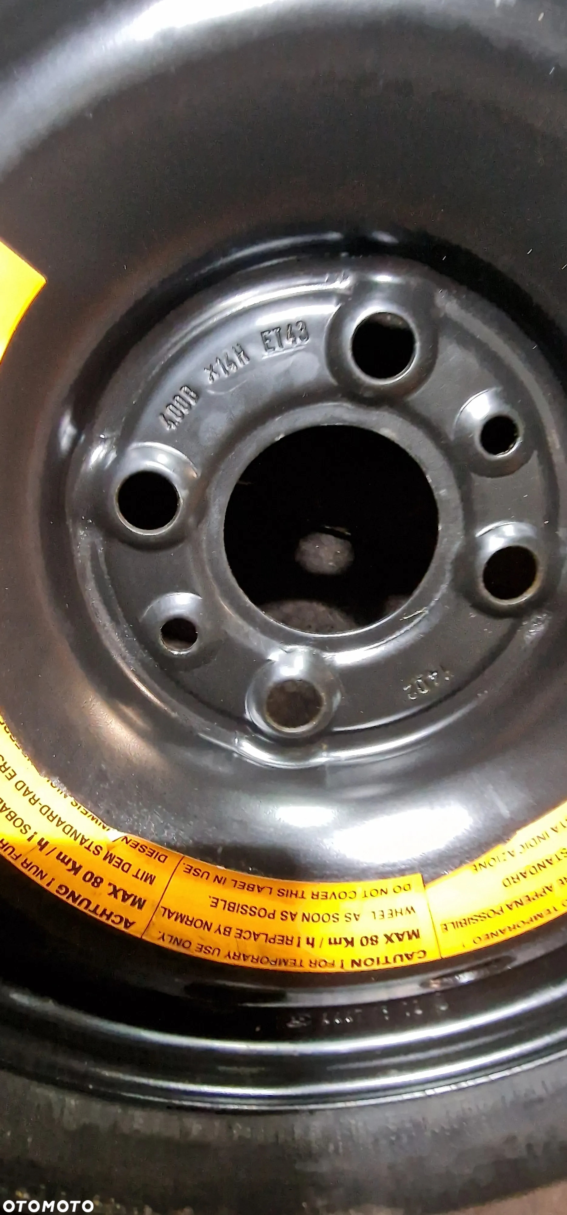 KOŁO DOJAZDOWE ZAPASOWE 135/80 B14 ET43 4x98 PIRELLI - 5