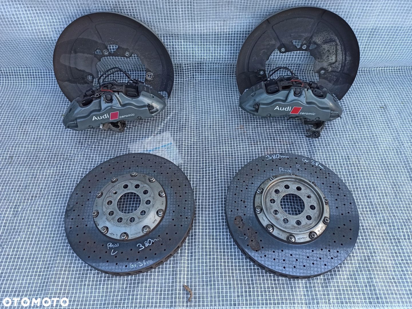 VW PHAETON W12 AUDI S8 D3 HAMULCE PRZÓD 380 CERAMIKA TARCZE ZACISKI BREMBO - 1