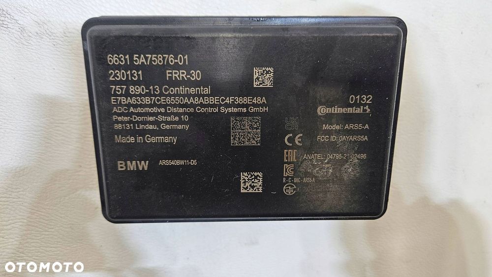 radar sensor czujnik acc bmw 5a75876-01 - 5