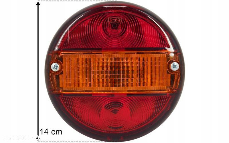 lampa zespolona okrągła fi140 hella traktor przyczepka 20223824 41200526 - 2