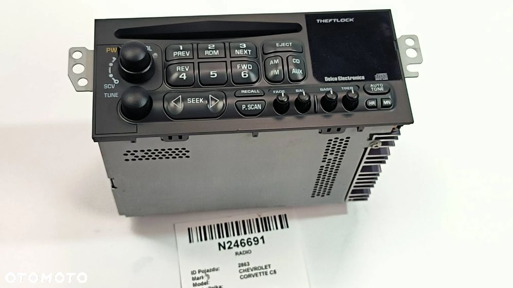 Radio panel 09390211 DELCO Chevrolet Corvette C5 Coupe 2003r. Z06 Benzyna 5,7 B - 4
