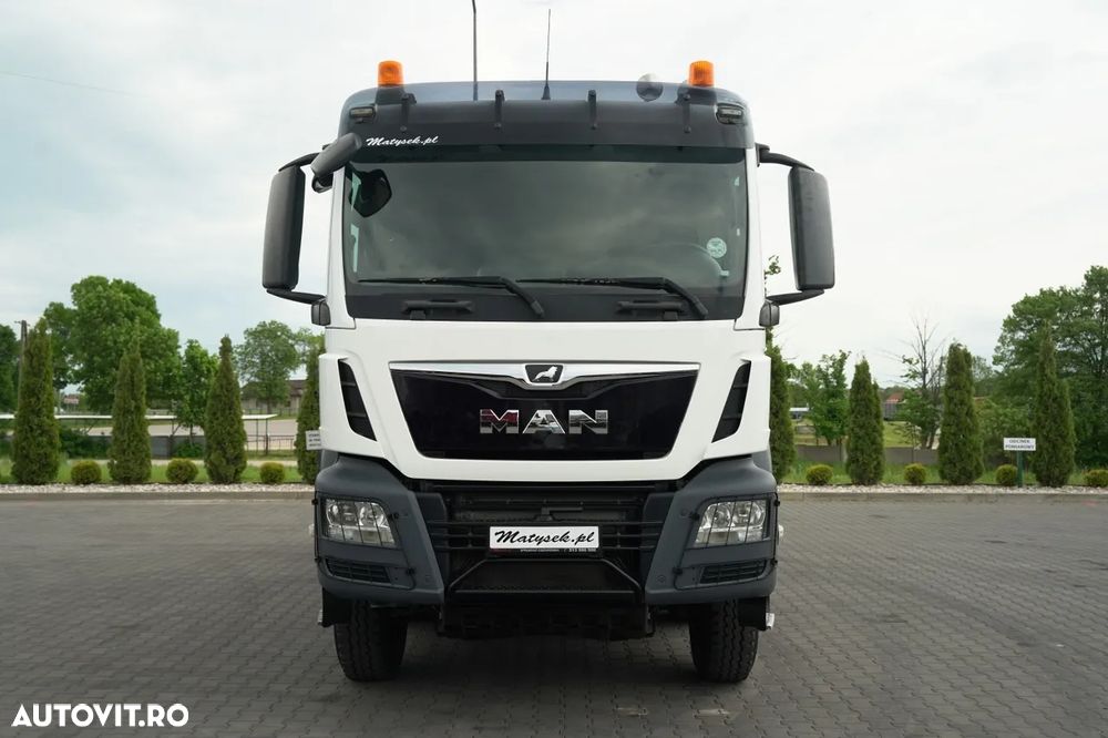 MAN TGS 35.460 / 8X4 / BASCULĂ SPATE / CLAPETĂ HIDRAULICĂ / MEILLER KIPPER / AUTOMAT / ANVELOPE 100% / PERDIERĂ ELECTRICĂ / EURO 6 - 14