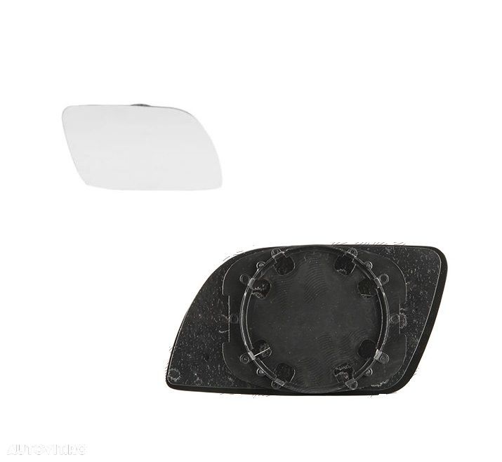 Geam oglinda VW Polo (9N), 10.2001-04.2005, partea dreapta, sticla convexa; geam cromat - 1