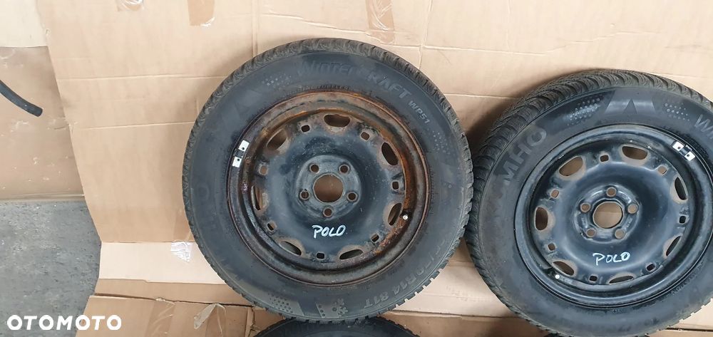 Felgi stalowe z oponami 5J ET35 165/70 R14 5X100 VW Polo 6Q0601027H - 5