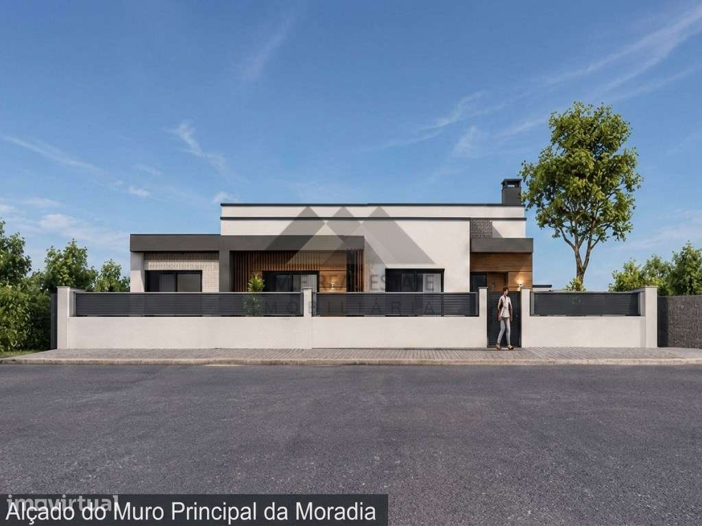 Moradia T3 Térrea Moderna com Piscina e Garagem | Em Construção - Grande imagem: 3/9