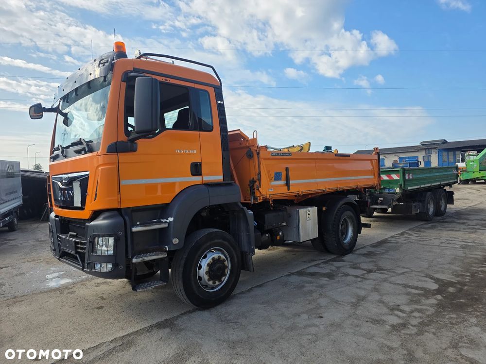 MAN TGS 18-320 4x4 Pelne Blokady z Możliwość z Przyczepa Tandem Wywrotka Niskopodwoziowa 18000 kg