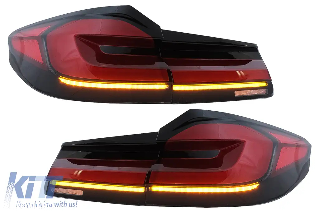 Stopuri Full LED compatibil cu BMW Seria 5 G30 Sedan (2017-2019) LCI Design cu Semnal Dinamic - 2