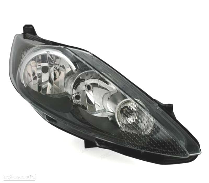 FARÓIS FRONTAIS PARA FORD FIESTA MK7. FUNDO PRETO - 2