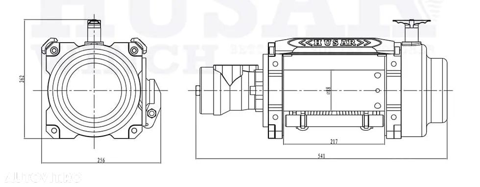 Troliu hidraulic profesional HUSAR WINCH BST H 18000 lbs( trage 8165 kg) - 7