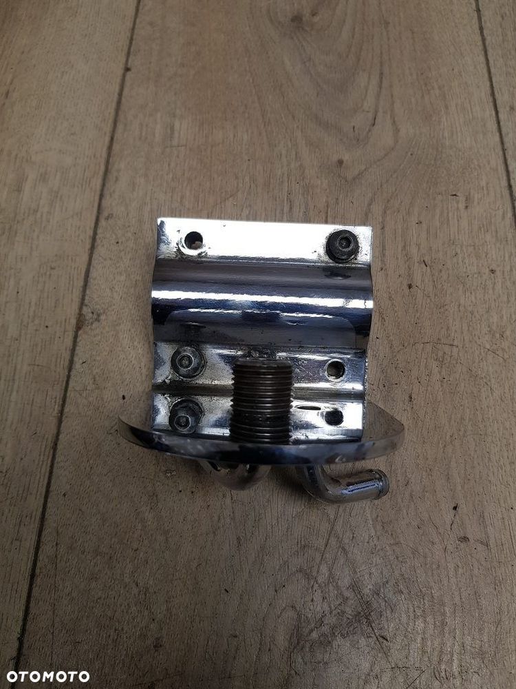 Chromowana podstawa filtra oleju Harley-Davidson adapter chłodnicy - 7