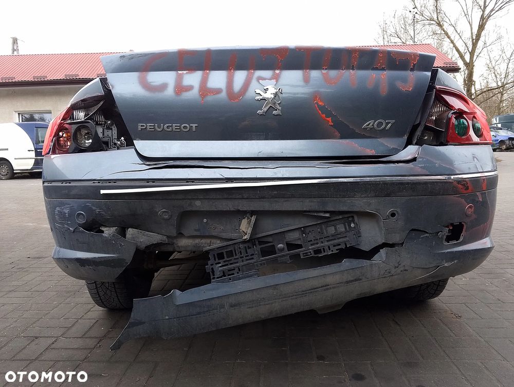 Peugeot 407 I Przed Lift (04-08r.) 2.0D 136KM. Silnik RHR (DW10BTED4) Skrzynia 20HZ32,  CP23X66,  CD58X71,  4HP20,  2222JS,  2223PW lakier EZWD.Cały na części. GWARANCJA !!! Przód Tył Zestaw Komplet Drzwi Klapa Zderzak Błotnik Maska Grill Atrapa Szyba Pas Lampa Lusterko Boczki Fotel Kanapa Kokpit Deska Rozdzielcza Przełącznik Włącznik Sterownik Przewody Wiązka Instalacja Moduł Komputer Czujnik Listwa Pompa Alternator Wtryski Głowica Rozrusznik Kompresor Sprzęgło Dwumas Silnik Skrzynia ABS Klimatyzacji Paliwa Wspomagania Kolektor Turbina Przepustnica Zawór Chłodnica Koło Hak Belka Sanki Zawieszenie Mcpherson Półoś Amortyzator Wydech Tłumik Zacisk Most - 5