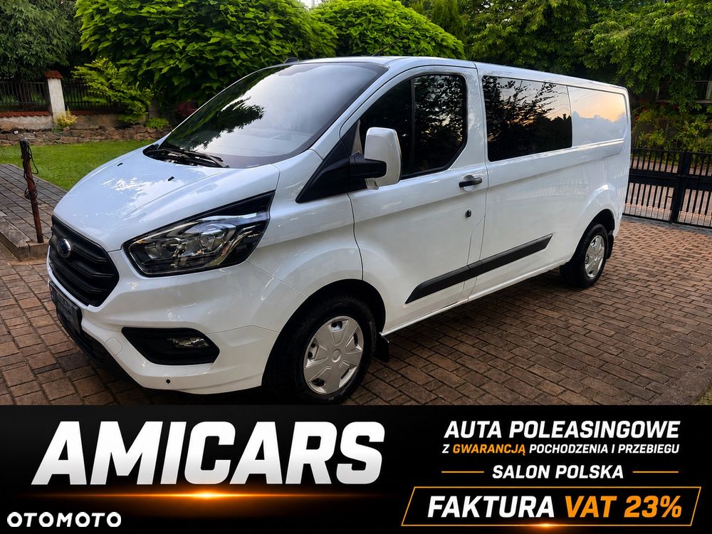Ford Transit Custom BRYG. 6 OSÓB - L2H1 - SALON POLSKA - Bezwypadkowy - FAKTURA VAT 23% - Najmocniejsza Wersja 170km - PEŁNA HISTORIA SERWISOWA - ORYGINALNY PRZEBIEG - 2