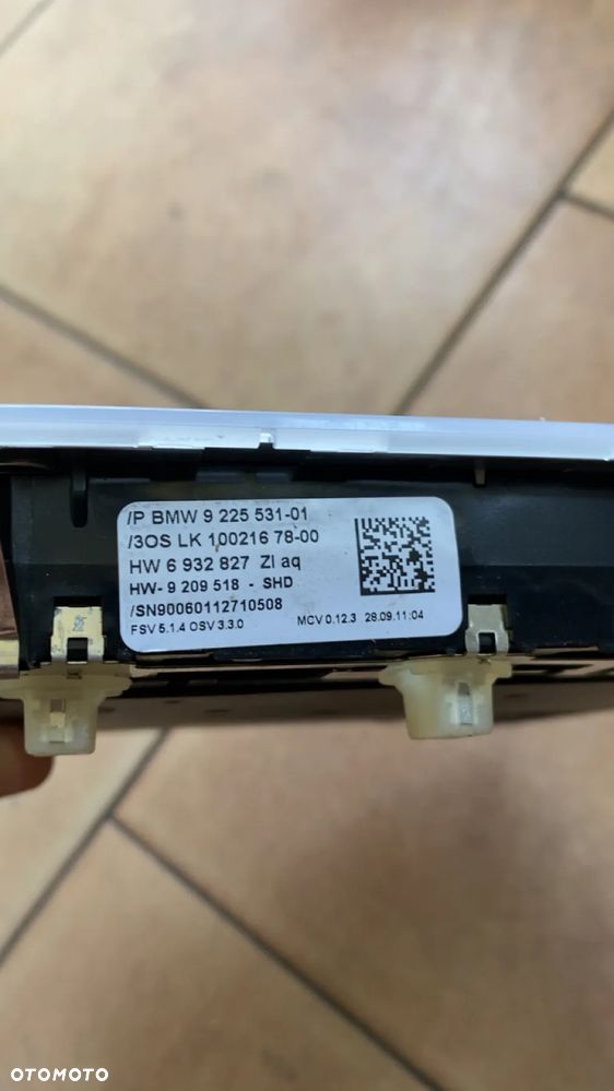 PRZEŁĄCZNIK SZYBERDACHU LAMPKA BMW E90 E92 9225531 - 3
