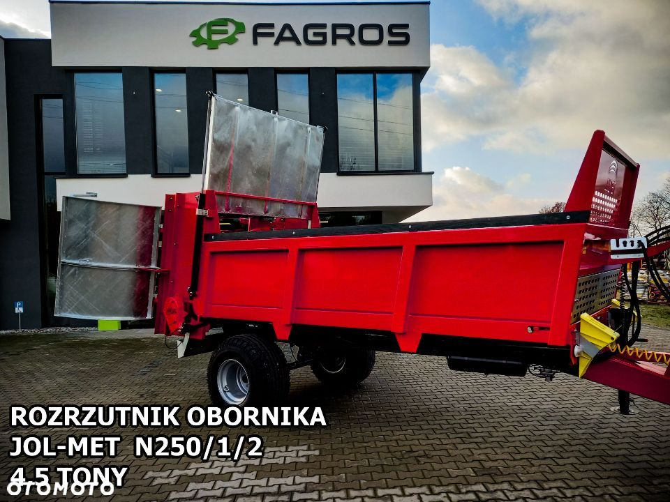 nowy ROZRZUTNIK JOLMET do nawozu obornika jednoosiowy N250/1 3,5 T STANDARD - 20