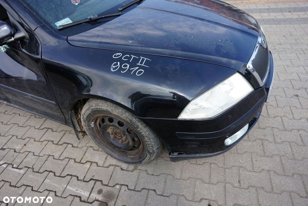 MASKA ZDERZAK BŁOTNIKI LAMPY OCTAVIA II 1Z3 9910  SKODA 2004-2008 CZARNY PRZÓD KOMPLETNY - 14