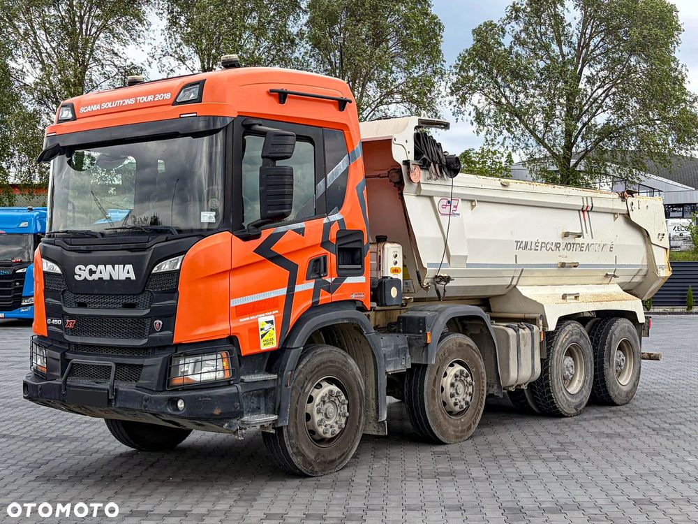 Scania G450 XT / 8x4 / EURO 6 / WYWROTKA / TYLNOZSYPOWA / HYDROKLAPA / AUTOMAT / KAMERA COFANIA / NAWIGACJA / ZACZEP / NISKI PRZEBIEG / 2018 / SERWISOWANY / SPROWADZONA - 1