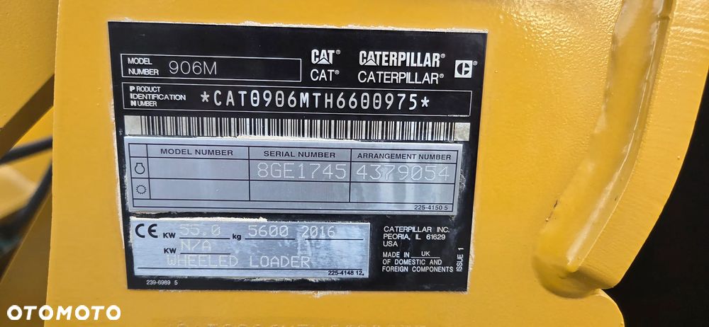 Caterpillar 906M 2016 rok 4700Mtg centralne smarowanie z Niemiec! - 12