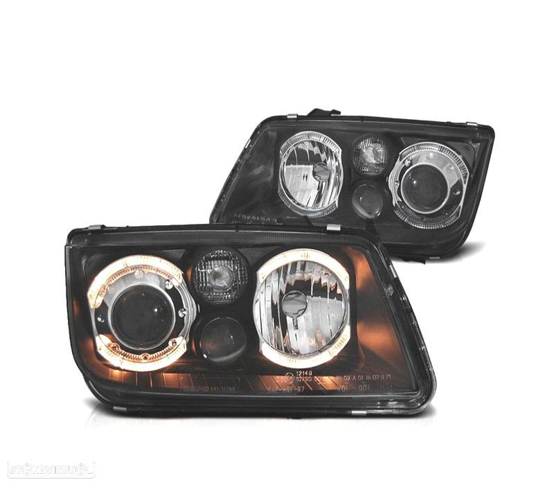 FARÓIS FRONTAIS ANGEL EYES PARA VOLKSWAGEN VW BORA 1J H7 H7 H3 - 1