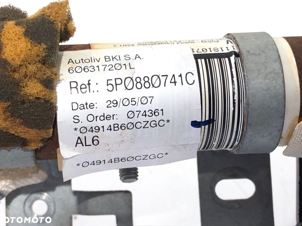 KURTYNA POWIETRZNA LEWY  SEAT ALTEA (5P1) 2004 - 2022 1.6 LPG 75 kW [102 KM] Benzyna / gaz - 3