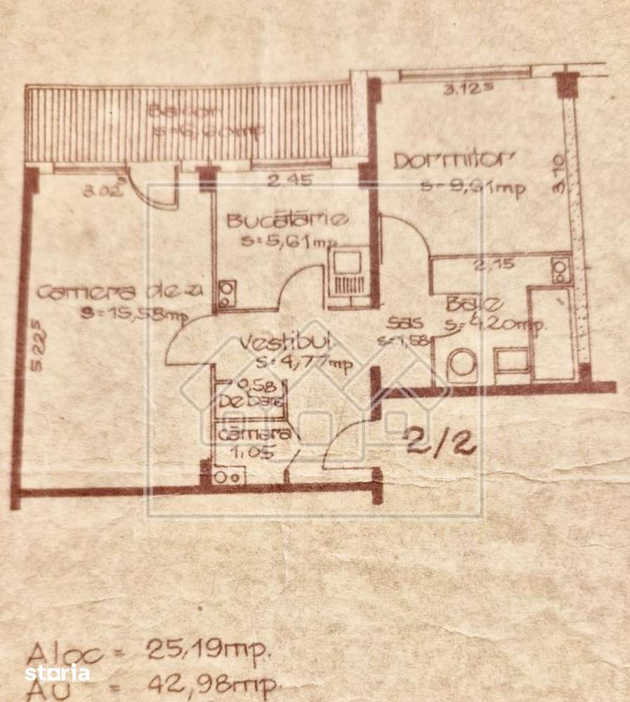 Apartament 2 camere, decomandat, la cheie, zona buna — fotografia 3