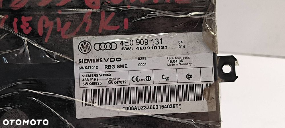 KOMPUTER AUDI A8 D3 4E0909131 - 4