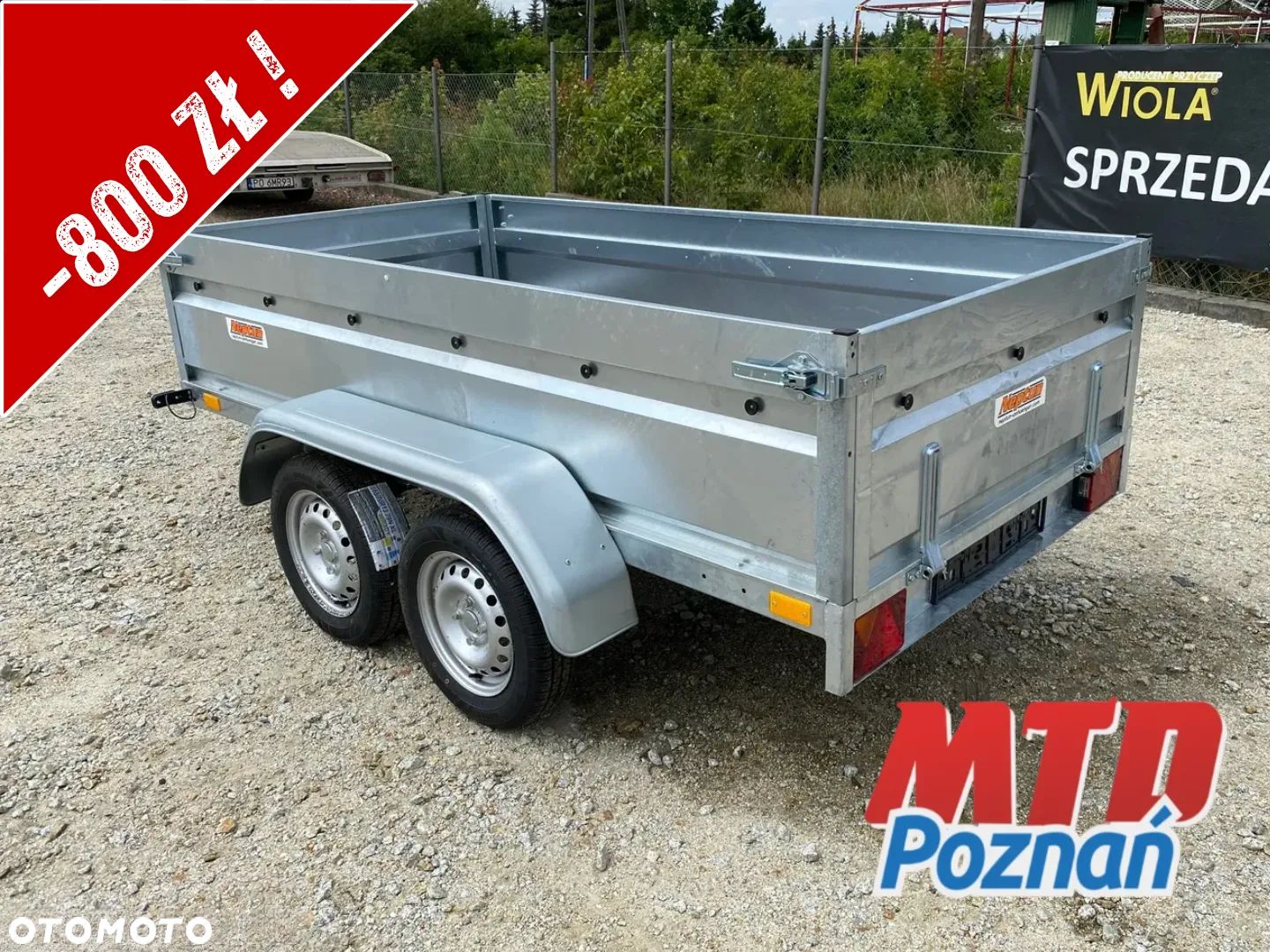 Neptun N7-263 2 PRO + 263x129x50 cm DMC 750 kg CAŁA PRZYCZEPA SPAWANA DWUOSIOWA WYSOKIE BURTY 50 CM BARDZO MOCNA NA KATEGORIE B RATY | LEASING | DARMOWA DOSTAWA DO 100 KM - 1