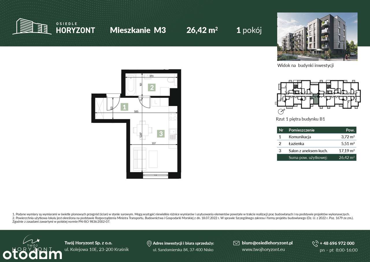 PBI - Twój Horyzont | Widny lokal 26,42 m² na nowoczesnym osiedlu.
