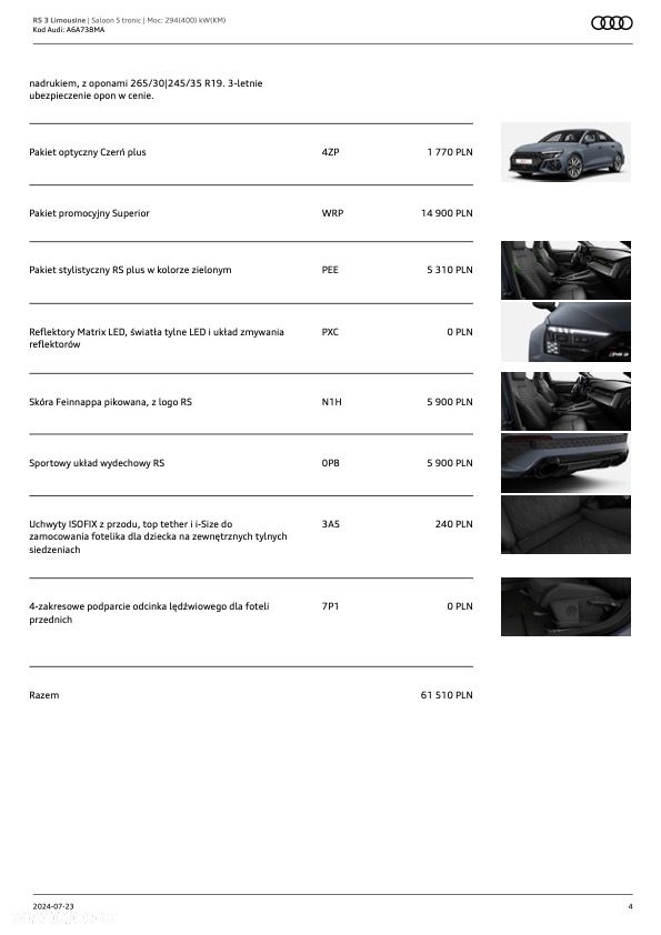 Audi RS3 Limousine - 19