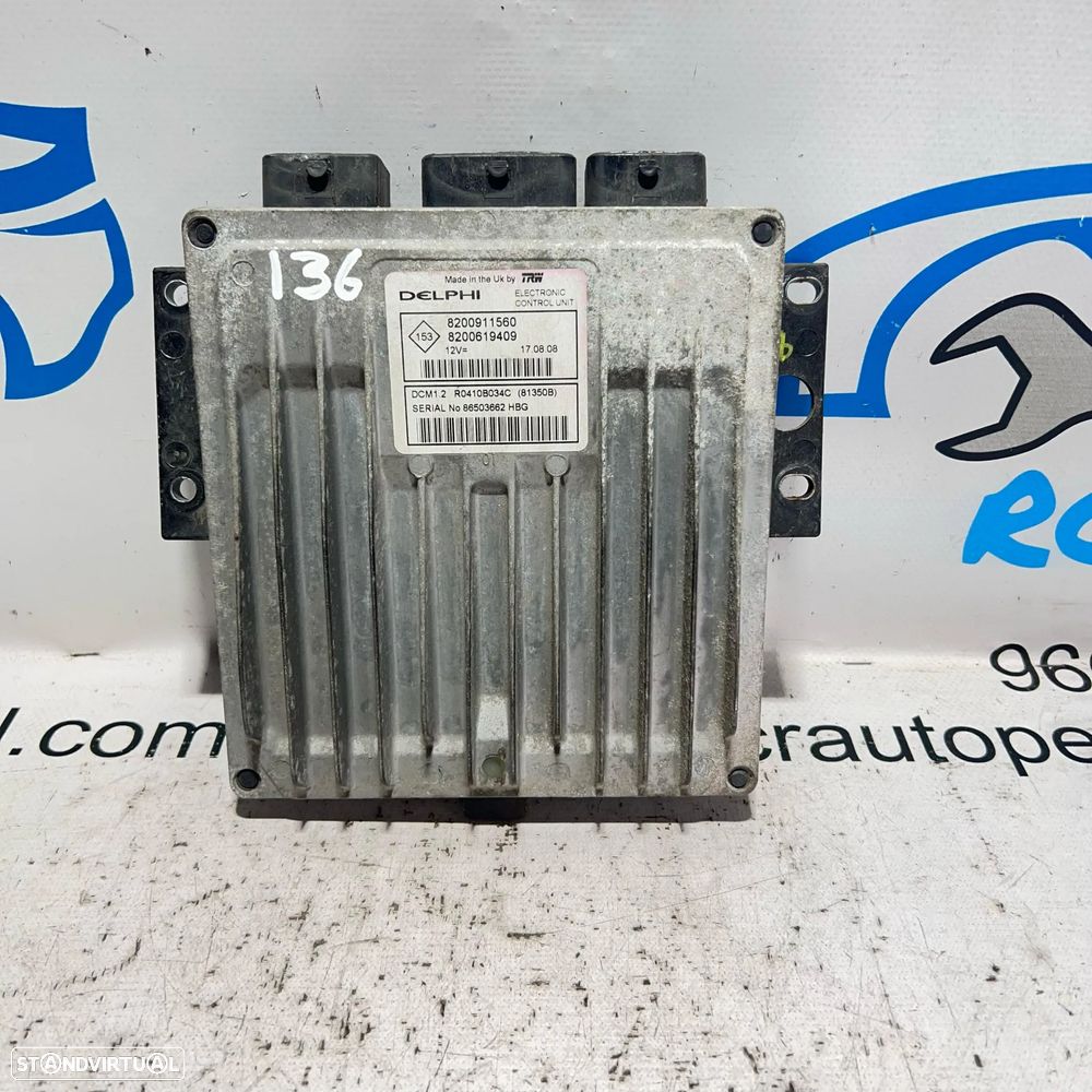 .Centralina Original Motor Delphi Renault 1.5 DCi 8200911560 / R0410B034C - 2