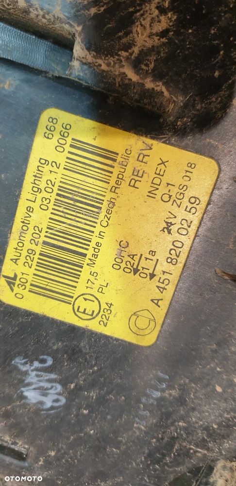 Smart ForTwo II 451 Lampa Przednia Prawy Przód P.P. 0301229202 - 5