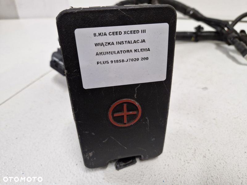 KIA CEED 3 III XCEED WIĄZKA INSTALACJA AKUMULATORA KLEMA PLUSOWA 91858-J7020 - 3