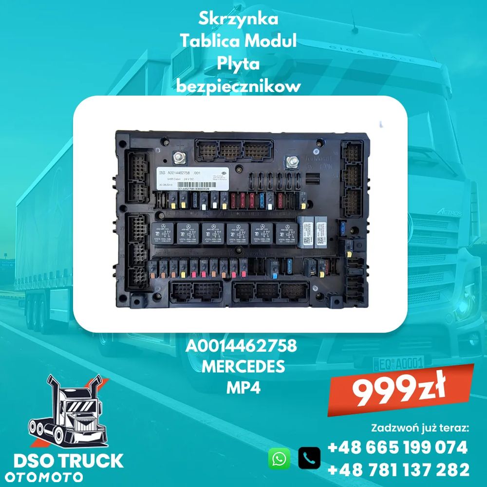 A0014462758 A0014465158 MERCEDES MP4 Skrzynka Tablica Modul Plyta bezpiecznikow - 1
