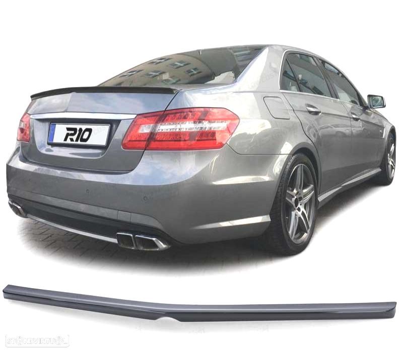 AILERON SPOILER TRASEIRO MERCEDES E CLASE W212 SEDAN 09-16 AMG LOOK PRETO BRILHANTE - 1
