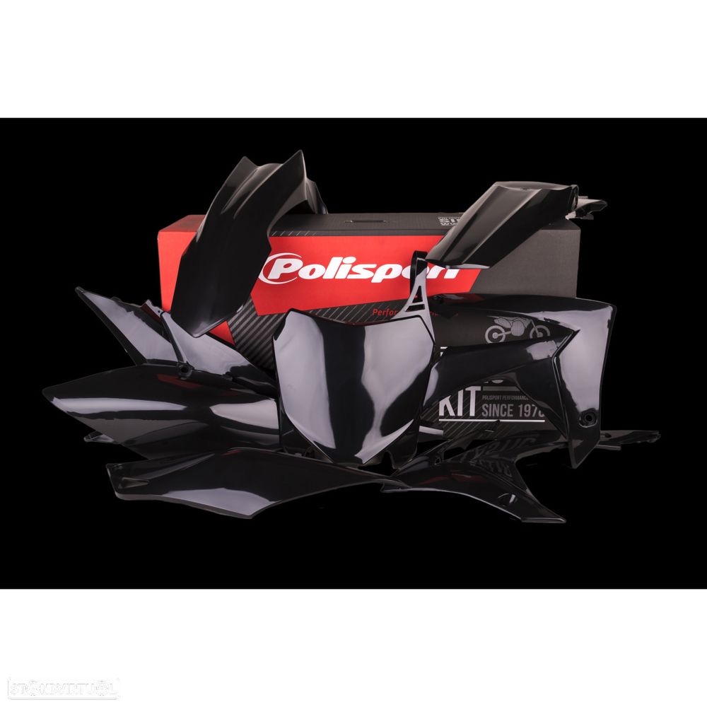 kit plasticos polisport preto honda crf 250 / 450 - 1