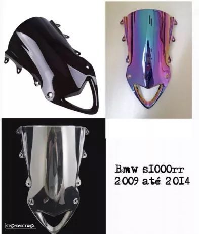 Viseira bmw s1000rr até 2014 vidro Acrilico frontal briseira bolha - 1