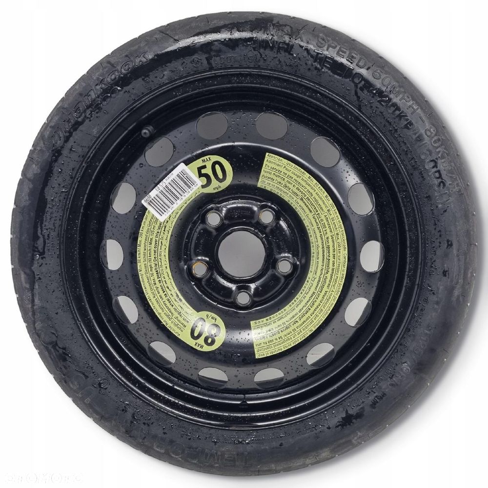 KOŁO DOJAZDOWE Audi Seat Vw Golf VI 125/70 R16 1K0601027AL 5x112 dojazdówka - 1