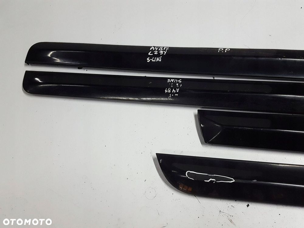 AUDI A4 B7 04-07 S-LINE LISTWY DRZWI KOMPLET LZ9Y - 2