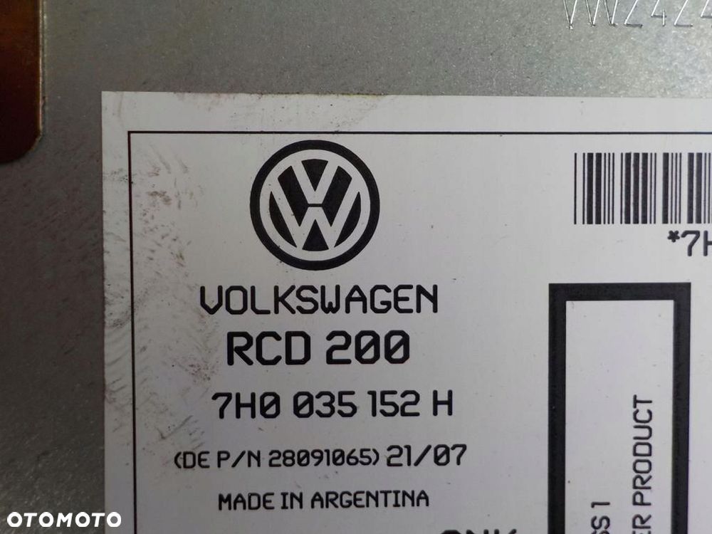 VW T5 LIFT ORYGINALNE RADIO CD - 2