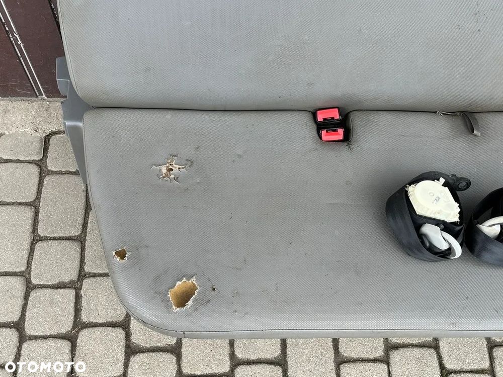 KANAPA ŁAWKA TRÓJKA FOTEL TYŁ DRUGI RZĄD PASY BEZPIECZEŃSTWA VW T5 LIFT T6 HOLENDERKA DOKA EU - 3