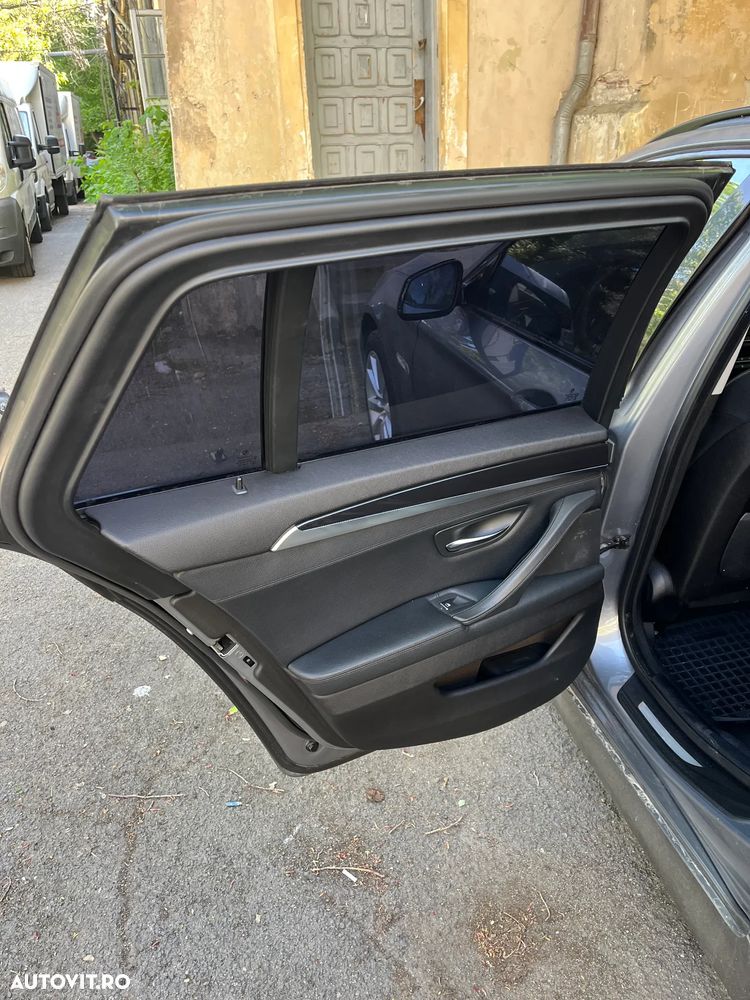 Interior complet piele negru Bmw Seria 5 F11 break non facelift 2011 semi electric incalzire Europa - 12