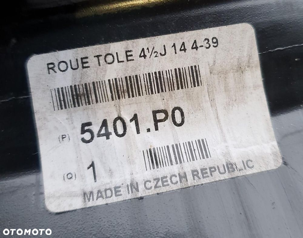 FELGA STALOWA 14 4.5 ET39 4X100 CITROEN C1 TOYOTA AYGO 1SZT - 3