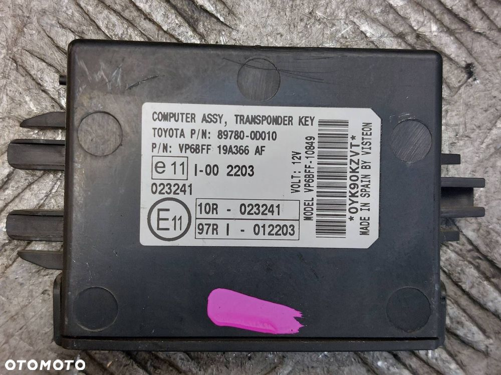 ZESTAW STARTOWY TOYOTA YARIS II 1.0 12V 89661-0D270 0261208841 - 4