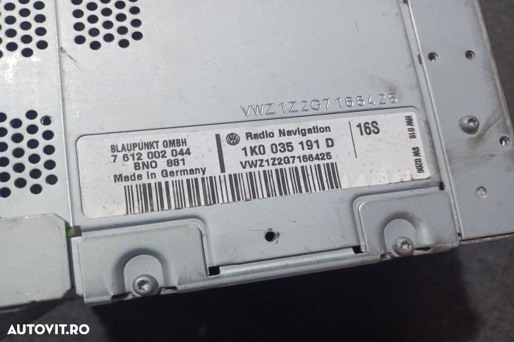 Radio cd 1K0035191D Volkswagen VW Golf 5 [2003 - 2009] Plus minivan 1 - 3