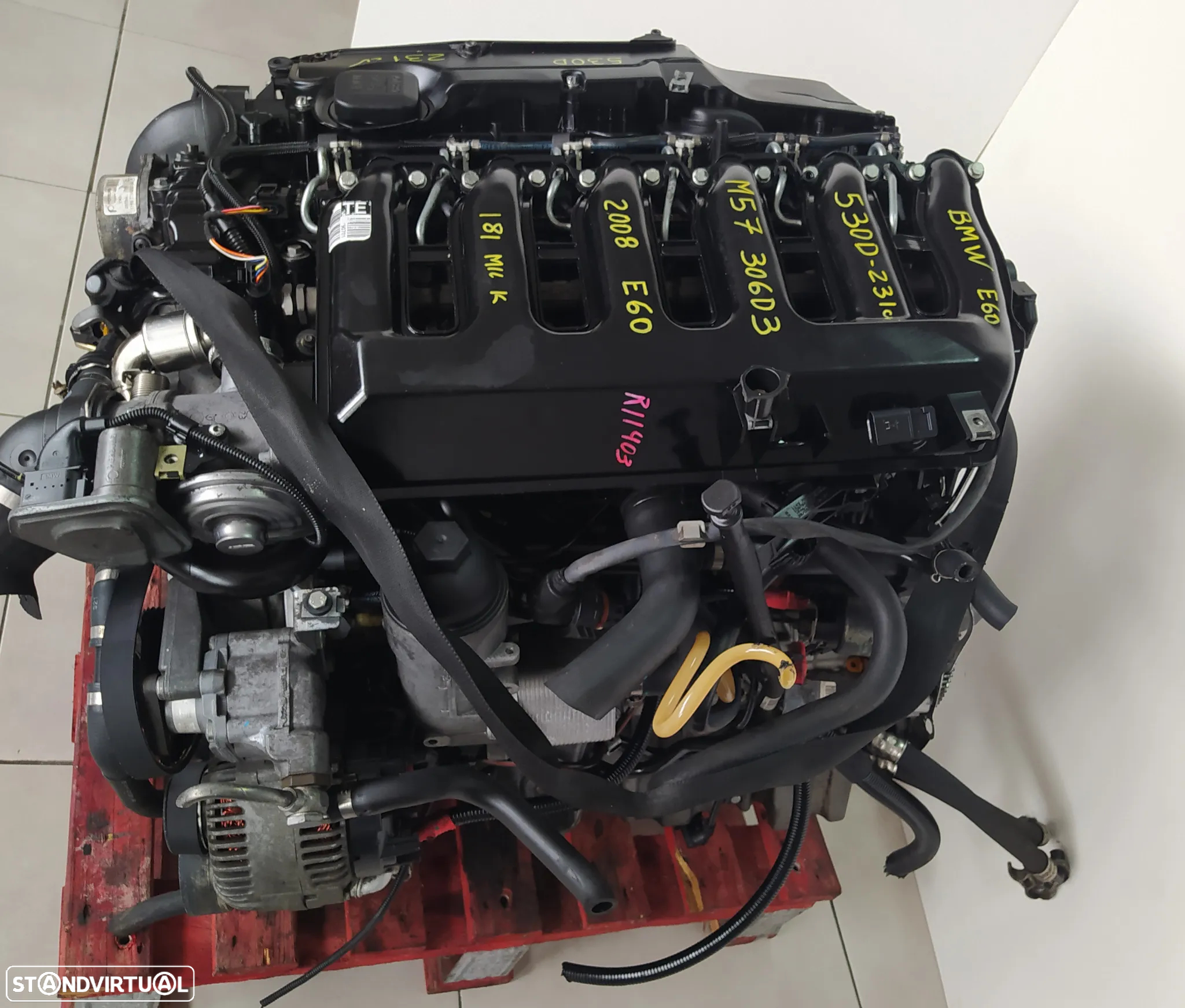 Motor Bmw 530D 231cv E60 M57 306D3 bloco aluminio caixa velocidades 6HP28 - 047w3e - 3