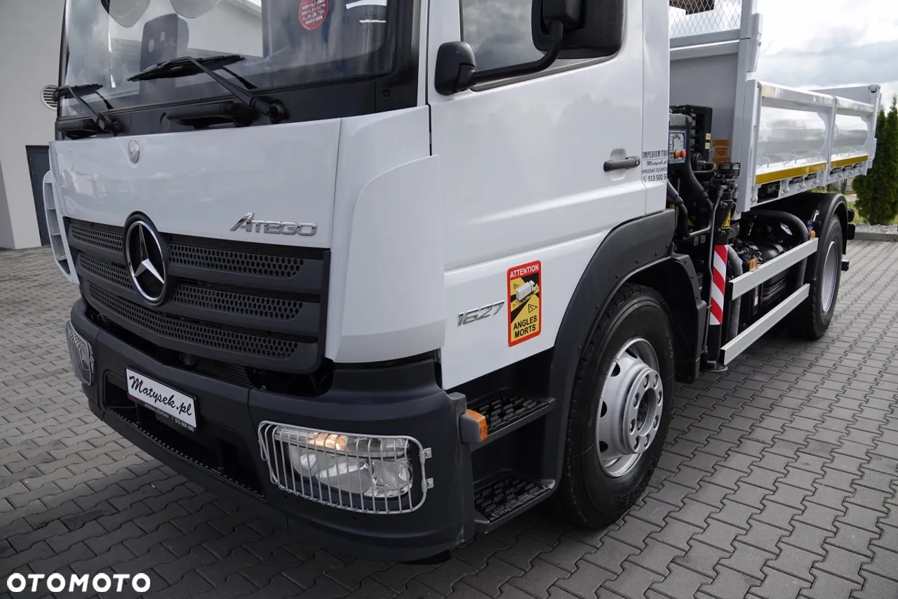 Mercedes-Benz ATEGO 1627 / 4X2 / WYWROTKA  3 STR. + HDS HIAB 099 BS-2 / PILOT / ROTATOR / WIDŁY / OPONY 100% / SPROWADZONY - 15